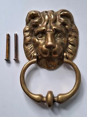 Vintage Brass Lion's Head Door Knocker Taiwan Excellent Condition • $35