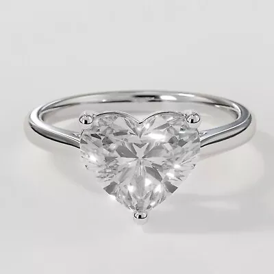IGIF/VS1 3CT Solitaire Lab Grown Heart Diamond Engagement Ring 14K White Gold • $3061.77