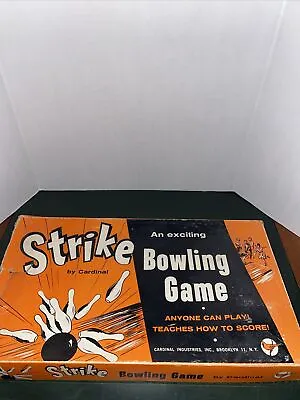 $3.98 • Buy Vintage Strike By Cardinal Exciting Bowling Game Brooklyn New York Chalkboard