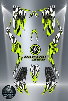 $160 • Buy Yamaha Raptor 350 2004-2014 Full Graphics Kit Sticker Decals