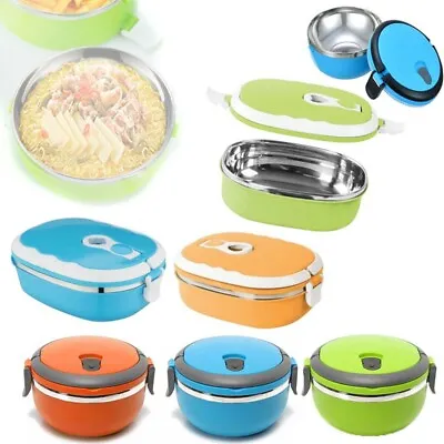 Kids Adults Food Warmer Thermo School Picnic Lunch Box Insulated Food Container • $18.25