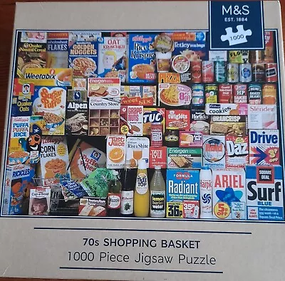 70s Shopping Basket Jigsaw Puzzle 1000 Piece • £5