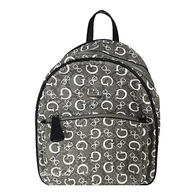 Guess Elkton Signature Logo Mini Purse Backpack Compact Designer Diaper Bag Gray • $41.99