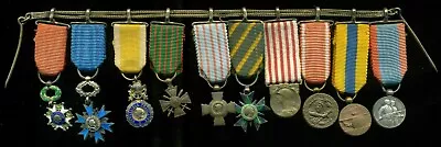 Superb Ww1 France Legion Of Honour Group Of Ten 10 Miniature Military Medals • £200.97