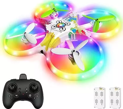 Mini Drone For Kids And Adults RC Quadcopter With LED Lights Propellers Full 2 • £58.51