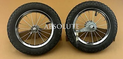 12  Chrome 20 Spoke Bike Wheel Set 14g W/black Bmx Comp Iii Tires For Children. • $152