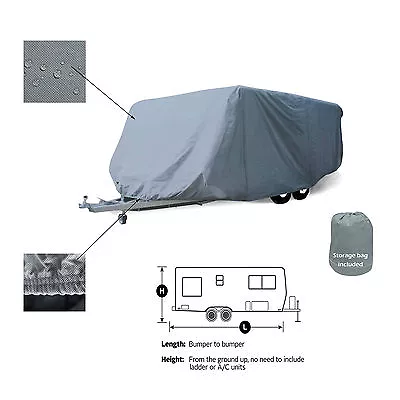 Travel Camper Trailer RV Motorhome Storage Cover Fits 23' -24'L • $161.95