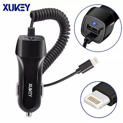 2.1A Car Charger For IPhone 6 7 8 13 12 11 Pro Max X XS XR With Charging Cable • $11.68