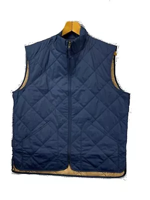 J.Crew Vest Adult Small Blue Outerwear Quilted Full Zip Sleeveless Coat Mens NEW • $35