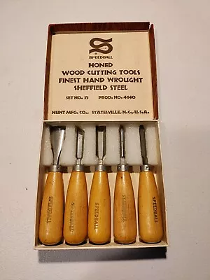 Vintage No.15 Hunt Speedball Honed Wood Cutting Chisel Tool Set Sheffield Steel • $29.95