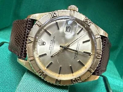 1975 Rolex Datejust 1625 Thunderbird 18K Gold Turn-o-graph 36mm Mens Watch A162 • $2500