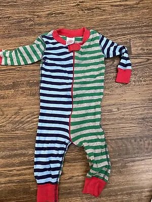 Hanna Andersson  Organic Cotton Blue Striped  Union Suit Pajamas  70  9 18  Ms • $10