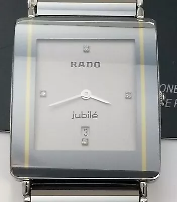 Rado Integral Jubile Gents Mens 4 Real Diamonds 💎 Grey Dial R20484732 • £685