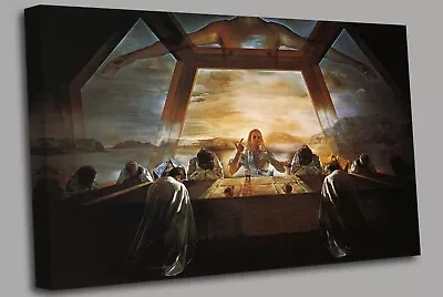 Salvador Dali The Sacrament Of The Last Supper Canvas Wall Art Ready To Hang • £26.99