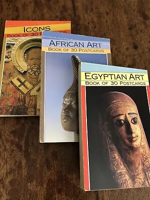 Icons : Book Of 30 Postcards Egyptian Art And African Art : 3 Postcard Books • £14