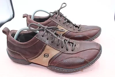 Born H09423 Size US 8.5m Brown Leather Lace Up Casual Sneakers Sports Men’s Shoe • $21.25