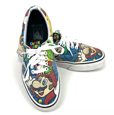 Nintendo Super Mario Bros. Vans Skateboard Shoes Game Over Men's 6.5 Women's 8 • $34.95