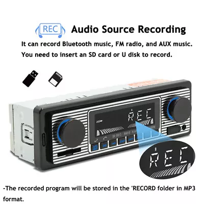 Bluetooth Car Stereo Radio 4-CH Output In-dash MP3 Player FM USB/SD/AUX & Remote • $22.70