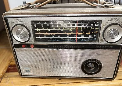 General Electric Solid State . World  Monitor. Works Radio Vintage W Short Wave • $34