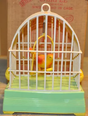 Vintage Irwin  Chirpee  Mechanical Singing Bird In Cage Original Box • $18