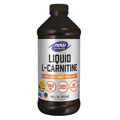 NOW FOODS L-Carnitine Liquid 1000 Mg Citrus - 16 Fl. Oz. • $23.21