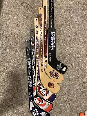 3 NHL Sherwood/InGlasCo Mini Souvenir Hockey Sticks • $19.99