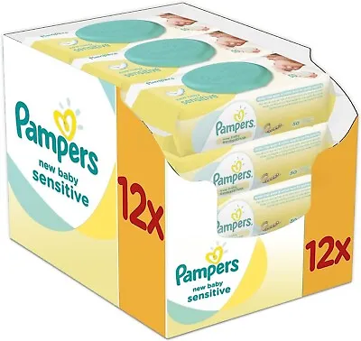 Pampers New Baby Sensitive Wet Wipes - Pack Of 12 (600 Wipes) • £22.95