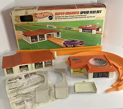 Vintage Hot Wheels Super Charger Speed Test Race Set 1968 Mattel NOT WORKING • $56.97