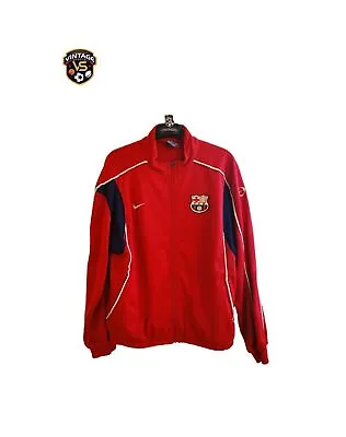 Vintage FC Barcelona Football Track Top Jacket 2001-2002 Nike Chaqueta • $33.85