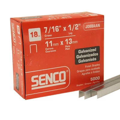 $32 • Buy Senco J08BAAN 7/16  Crown X 1/2  18 Ga. Fine Wire-Galvanized Plain Staples