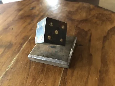 Solid Steel Dice In Solid Steel Base • $29