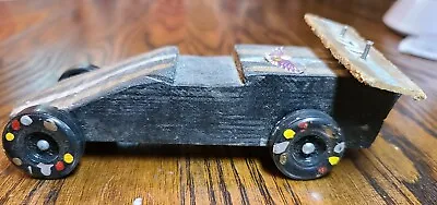 Vintage Handmade Wooden Soapbox Derby Gravity Toy Racing Car • $10
