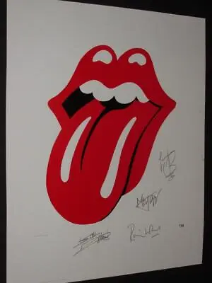 The Rolling Stones - Plate/signed - Lips & Tounge Lithograph - 22.5  X 26.5  • $349