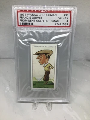 $150 • Buy 1931 Churchman  Prominent Golfers Small #31 Francis Ouimet RC HOF PSA 4