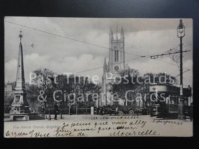 £8 • Buy C1905 Brighton: The Parish Church - Excellent Street Scene Showing No.15 Tram