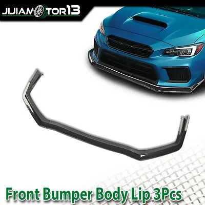 Front Bumper Lip Spoiler Splitter Fit For 2015-2021 Subaru WRX STi CS-Style BLK • $35.97