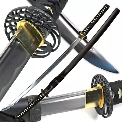 40.5  Handmade Full Tang Sharp Samurai Katana Sword Classic Crane Musashi Tsuba • $65.88