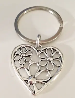 Flower Heart Keyring • £3.50