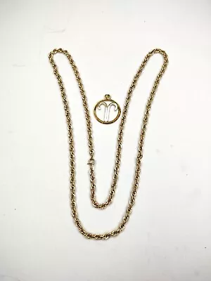 Vintage 12k Gold Filled Winard Rope Chain & Pendant • $5