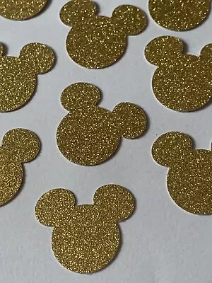 Gold Glitter Mickey Mouse Head Confetti/Table Scatters X100 Pieces • £2.99