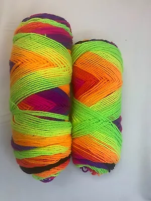 Southern Belle Mill End Yarn 8 Oz Bright Stripe 4 Ply Acrylic • $3.20