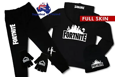 Winter SETS - FORTNITE Hoodie Tracksuit Pants Gloves Beanie  *SET OF 4* • $79