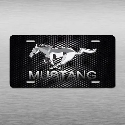 Ford Mustang Vehicle License Plate Muscle Car Horse Black Aluminum Car Tag • $13.78