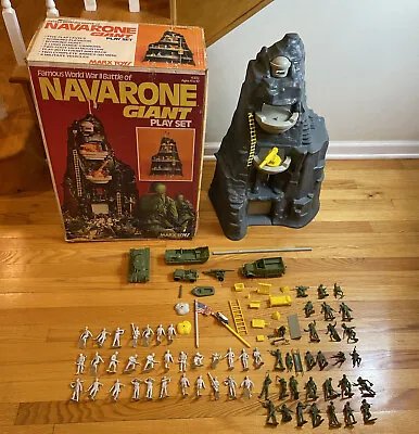 World War II Marx Guns Of Navarone Giant Soldiers Playset Vintage Used Set W Box • $675