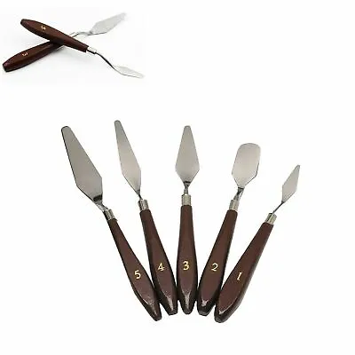 5Pcs Palette Knives Spatula Oil Acrylic Paint Artist Set Knife 5 4 3 2 1 Art UK • £4.69