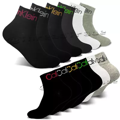 CK Calvin Klein Mens Womens Ankle Trainer Socks Liner Comfort Cotton Sports Lot • £14.99