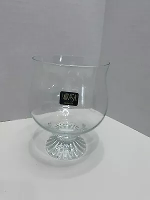 RARE Mikasa THE RITZ Crystal Open Hurricane / Vase Art Deco Mint • $42.99