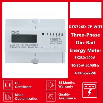 Din Rail WIFI Smart Energy Meter Timer Power Consumption Monitor3 Phase 50/60Hz • $159.09