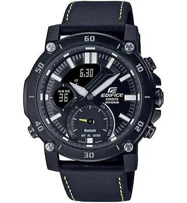 CASIO EDIFICE ECB-20YCL-1AJF Bluetooth Analog Digital Watch Black Leather Band • $271.74