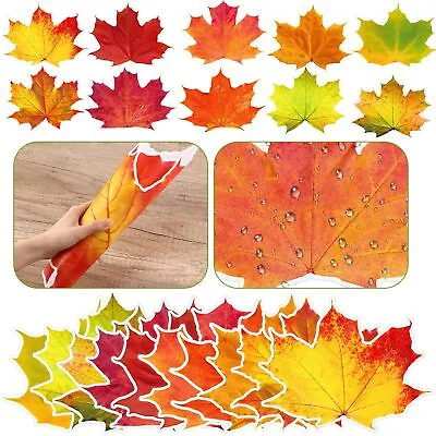 100 Pcs Plastic Placemats Maple Leaf Fall Place Mats Autumn Harvest Table Mat... • $25.29